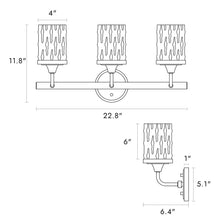 Banswara 3-Light Brass Vanity Light