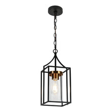 Gordios 1-Light 8" Black Modern Square Pendant Light Fixtures