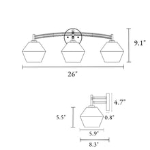 lastesel 3-Light Gold Vanity Light