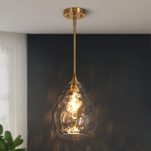 Polarismoon 1-Light 8" Brass Modern Glass Pendant Light Fixtures