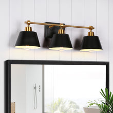 Halopeepa 3-Light Black and Gold Vanity Light