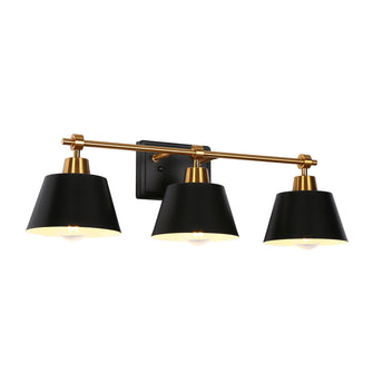 Halopeepa 3-Light Black and Gold Vanity Light