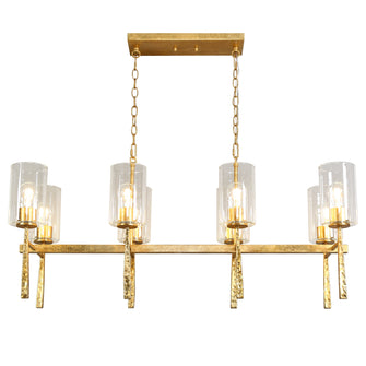 Thronifar 8-Light 40-in Gold Modern Linear Kitchen Island Light