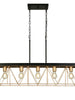 Ecliperla 5-Light 39-in Black&Gold Rectangle Kitchen Island Light