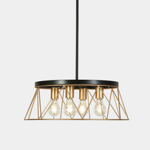 Ecliperla 4-Light 20" Black and Brass Chandelier