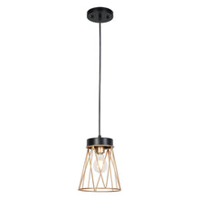 Ecliperla 1-Light Mini Black and Gold Pendant