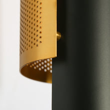 1-Light Modern Black and Brass Wall Sconces,Cylinder Wall Light