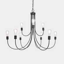 Dockpusarry 9-Light 41" Black Chandelier