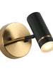 Floeice 1-Light Modern Black and Gold Cylinder LED Wall Sconces