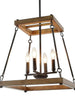 Adela Pine Wood Texture Chandelier - Clearance 