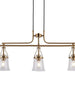 Auisre 3-Light 33-in Brass Modern Linear Kitchen Island Light