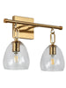 Blobfish 2-Light Brass Vanity Light