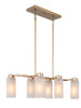 Pennatulacea 6-Light 24.5-in Gold Modern Linear Kitchen Island Light