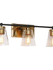 Alumbrar 3-Light Black and Brass Vanity Light