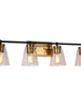 Alumbrar 4-Light Black and Brass Vanity Light