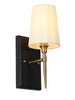 Baoceal 1-Light Black and Gold Fabric Wallchiere Wall Sconce