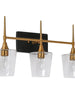 Baoceal 3-Light Black and Brass Vanity Light