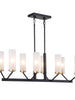 Chalksticks 8-Light 31.5-in Black Modern Linear Kitchen Island Light