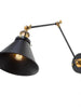 Wollemia 1-Light Industrial Black & Gold Swing Arm Wall Sconces