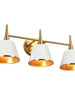 Idaikos 3-Light White and Brass Vanity Light