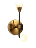 Cepeaul 2-Light Modern Black & Gold LED Wall Sconce