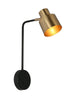 Currabipy 1-Light Modern Black and Gold Armed Wall Sconces