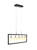 Betonicifolia 5-Light 33.5-in Black Modern Rectangle LED Kitchen Island Light