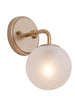 Thalictrum 1-Light Modern Gold Globe Frosted-Glass Wall Sconces