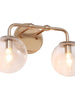 Thalictrum 2-Light Gold Vanity Light