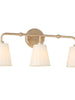 Capaneusnoien 3-Light Gold Vanity Light