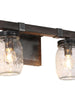 Amthyis 2-Light Rust Vanity Light