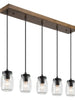 Squash 5-Light 29-in Black Farmhouse Cluster Kitchen Island Light