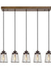 Anasipia 5-Light 29-in Wood Farmhouse Cluster Kitchen Island Light