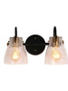 Aidtyrtm 2-Light Black and Brass Vanity Light