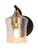 Druggiming 1-Light Black and Gold Vanity Light