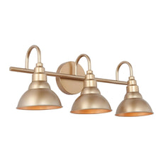 Nidalintus 3-Light Gold Vanity Light