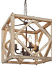 Elijah Distressed Weathered Wood Chandelier 319.99