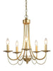 Emily Matte Gold Elegant French Country Chandelier 