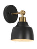 Hyelducc 1-Light Black and Brass Vanity Light