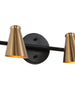 Paradiselier 2-Light Black and Brass Vanity Light