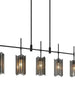 Hemaaolay 5-Light 45-in Black Modern Linear Kitchen Island Light