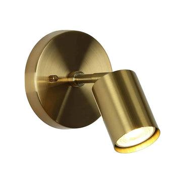 Serrulata 1-Light Modern Gold Cylinder Wall Sconces