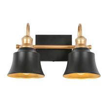 Aphrocallistes 2-Light Black and Gold Vanity Light