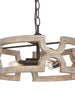 Isaiah Distressed Solid Wood Drum Chandelier 269.99