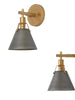 Ives 1-Light Modern Gray Cone Wall Sconces Set of 2