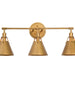 Ives 3-Light Gold Vanity Light