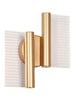 Calceolaria 2-Light Gold Rectangle Acrylic LED Wall Sconces