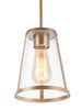 Keira Satin Gold Clear Glass Mini Pendant 