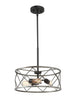 LNC Frame Drum Chandelier  Light - 3 Lights-Clearance 139.99