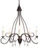 LNC Rustic Chandelier with Crystal Chandelier - 5 Lights-Clearance LNC